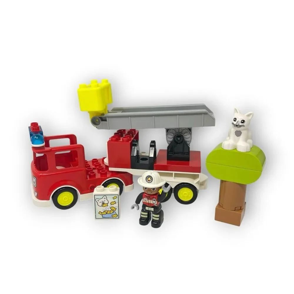 Lego Duplo Fire Truck 10969 Retired Set Building Blocks Incomplete